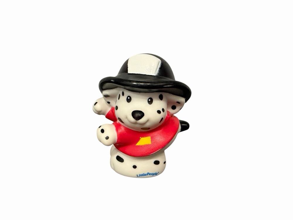 Fisher Price Little People Dalmatian Dog Puppy Fireman Firefighter Toy 2001